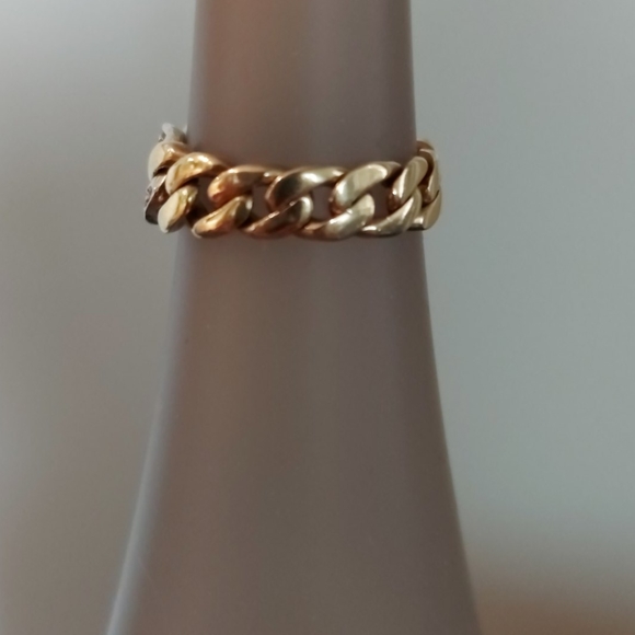 Italian 18 KT gold Diamond Ring Band - Picture 4 of 5